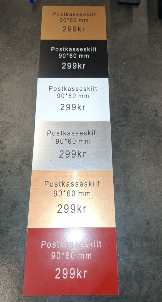 Postkasseskilt – design 1